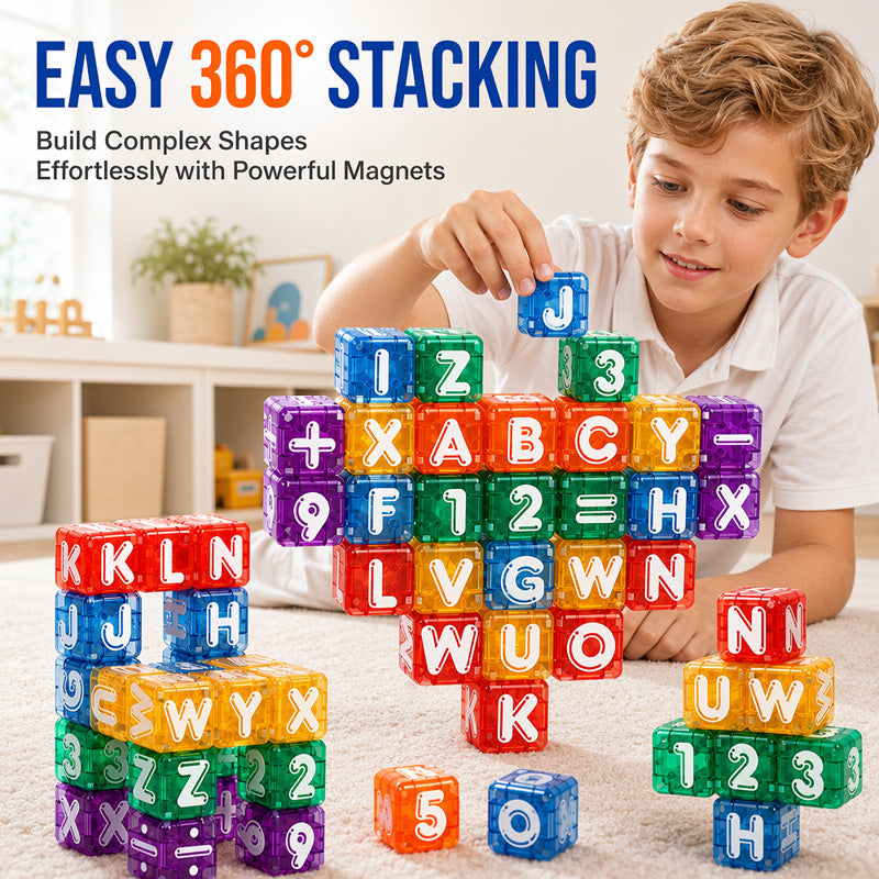 Blocs magnétiques alphabet et chiffres pour enfants