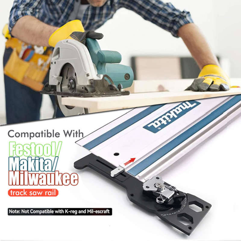 📐 -50% ! 🔨 Guide de Scie sur Rail à Angle de Précision – Alliage Aluminium – Positions Degrés Marquées & Corps Rigide pour Menuiserie