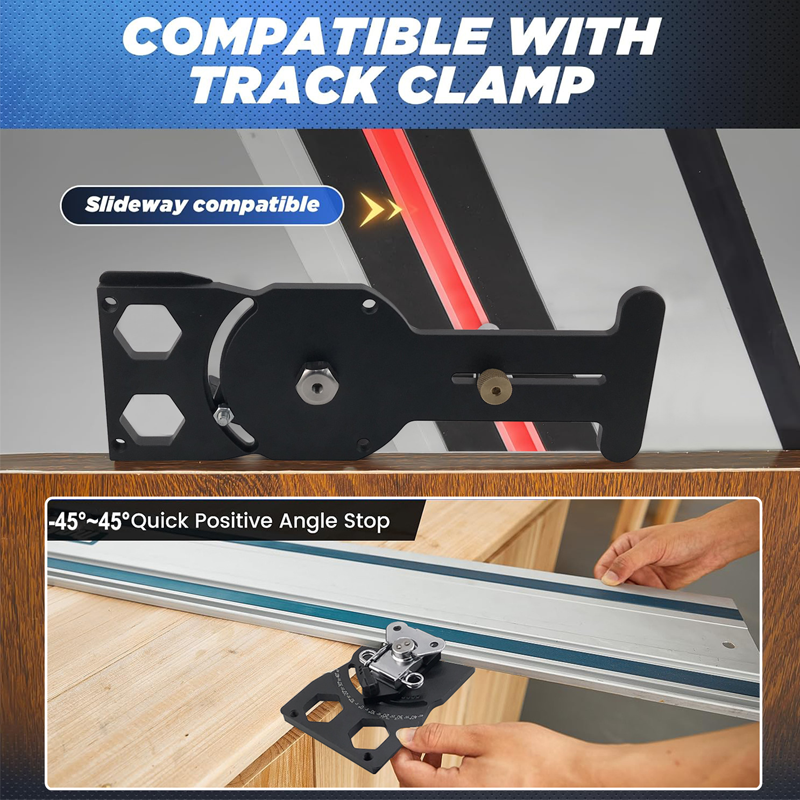 📐 -50% ! 🔨 Guide de Scie sur Rail à Angle de Précision – Alliage Aluminium – Positions Degrés Marquées & Corps Rigide pour Menuiserie
