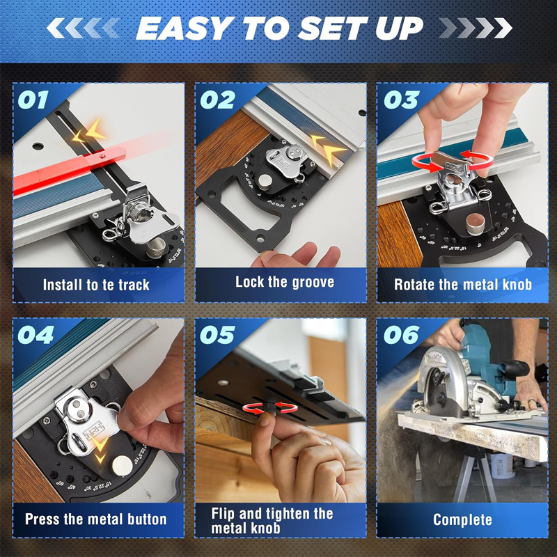 📐 -50% ! 🔨 Guide de Scie sur Rail à Angle de Précision – Alliage Aluminium – Positions Degrés Marquées & Corps Rigide pour Menuiserie