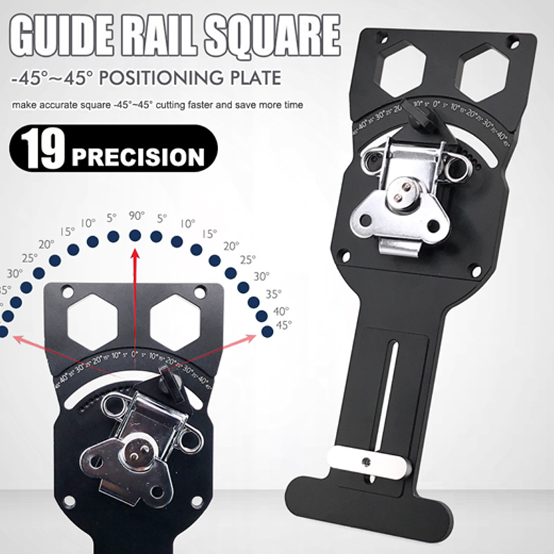 📐 -50% ! 🔨 Guide de Scie sur Rail à Angle de Précision – Alliage Aluminium – Positions Degrés Marquées & Corps Rigide pour Menuiserie