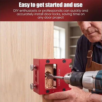 🔧 -50% ! 🚪 Kit de Gabarit de Mortaisage pour Loquet de Porte en Bois – Aluminium – 3 Profondeurs de Coupe & Compatible 35/44 mm pour Installation Propre 🛠️