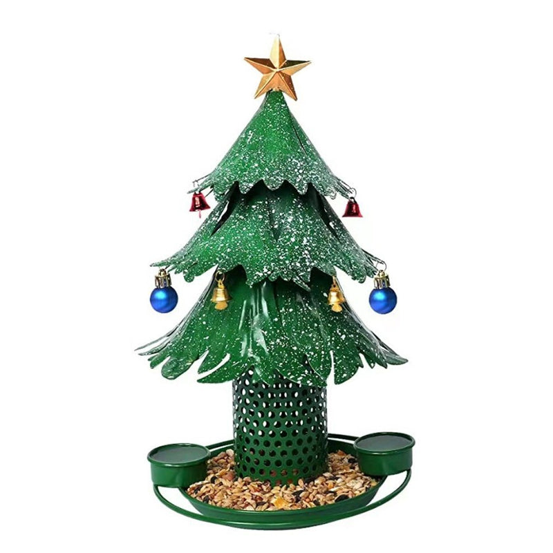 🌳🐦 Distributeur à graines pour oiseaux en forme d’arbre festif – Grande capacité, design original, transformez votre jardin ou balcon en un refuge gourmand où les mésanges et rouges-gorges adorent se poser 🌿✨