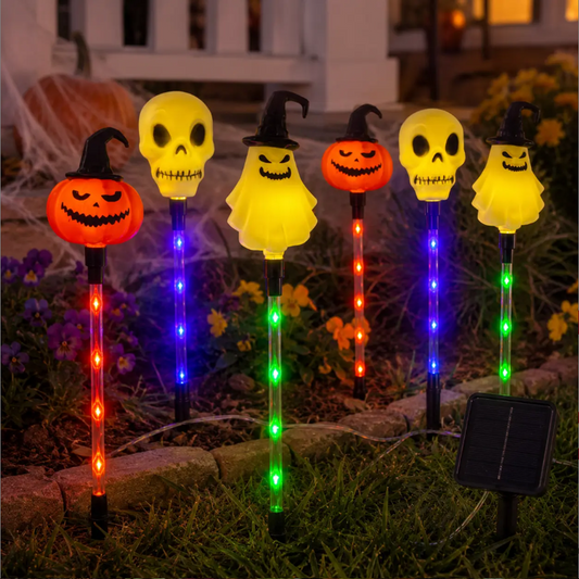 🎃 50 % DE RÉDUCTION MAINTENANT ! 🕷️ Guirlandes lumineuses solaires citrouille – Étanche, allumage/extinction automatique et décoration d'Halloween effrayante 👻