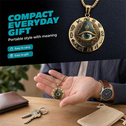 👁️ 50% DE RÉDUCTION! ✨ Collier Pendentif Œil Omniscient Vintage – Alliage de zinc, design mystérieux & rétro – Parfait pour le quotidien et les soirées 🖤