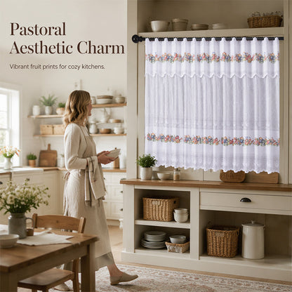 🌸 Rideau de cuisine court style vintage avec dentelle – une décoration élégante et chaleureuse pour votre intérieur