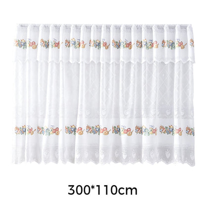🌸 Rideau de cuisine court style vintage avec dentelle – une décoration élégante et chaleureuse pour votre intérieur
