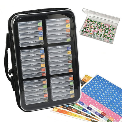 📢📢50% OFF !!⏰Boîte de Rangement pour Accessoires Diamond Art avec Compartiments Intérieurs Sans Bord