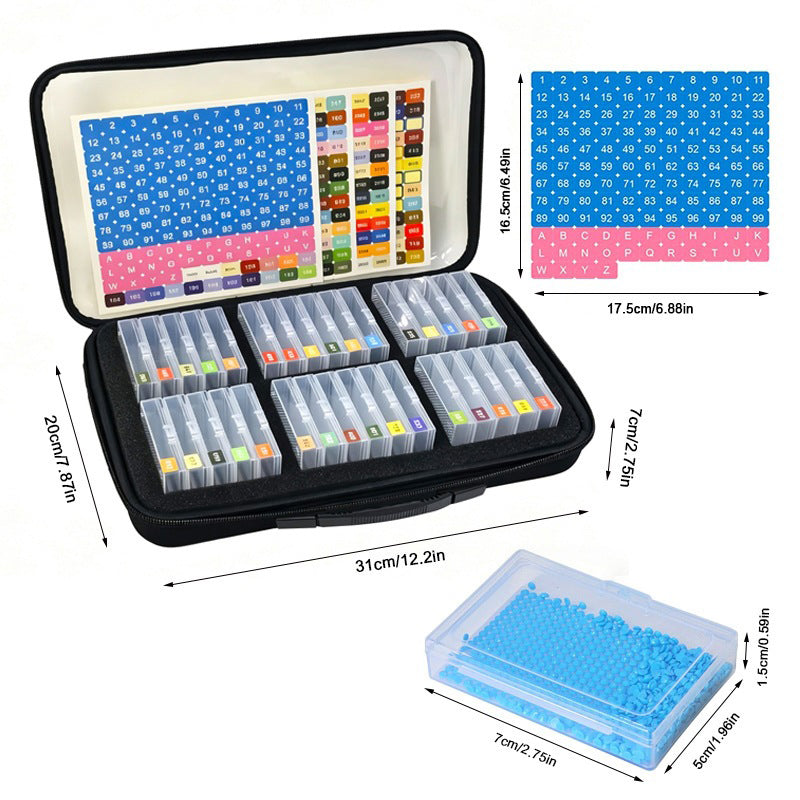 📢📢50% OFF !!⏰Boîte de Rangement pour Accessoires Diamond Art avec Compartiments Intérieurs Sans Bord