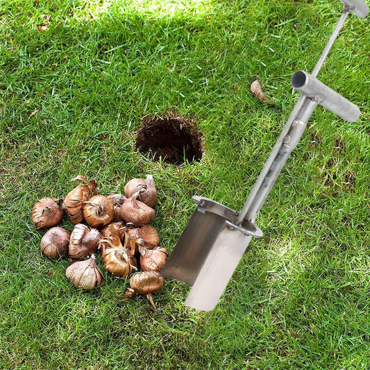 🌿 -50% ! ⚒️ Planteuse à Tonneau Jardin – Acier Inoxydable – Outil Précis pour Repiquage des Plantes ✨