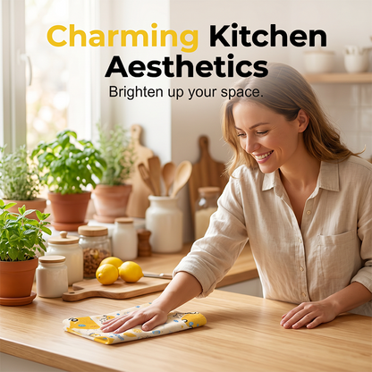 Chiffons de nettoyage en microfibre imprimés détachables pour la cuisine