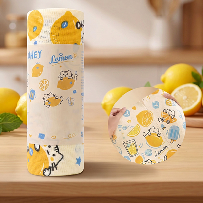 Chiffons de nettoyage en microfibre imprimés détachables pour la cuisine