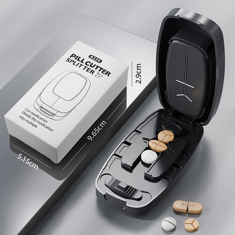💊 50% DE RÉDUCTION! ✂️ Coupe-comprimés portable – Lame protégée & découpe précise ✨