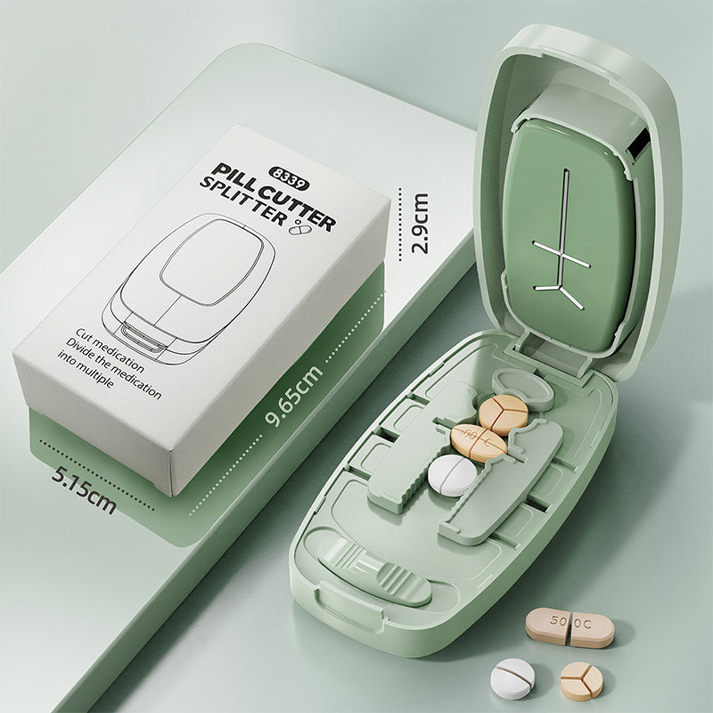 💊 50% DE RÉDUCTION! ✂️ Coupe-comprimés portable – Lame protégée & découpe précise ✨