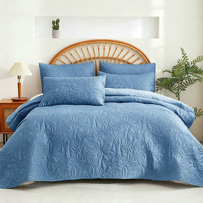 ⏳Offre limitée −50%⏰ Parure de Lit 4 Pièces 100% Coton Uni 🛏️