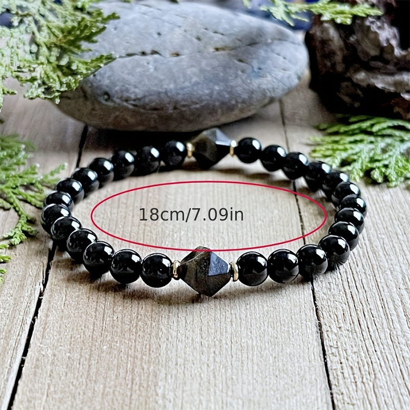 📿 50% DE RÉDUCTION! ⚫ Bracelet obsidienne – Naturel, élégant & protecteur ✨