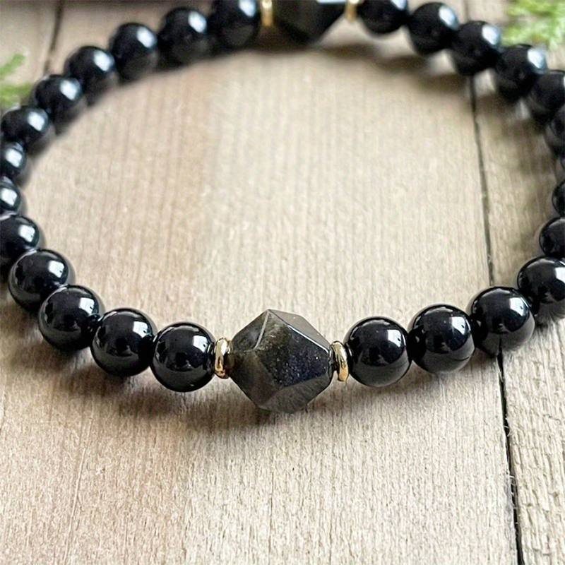 📿 50% DE RÉDUCTION! ⚫ Bracelet obsidienne – Naturel, élégant & protecteur ✨