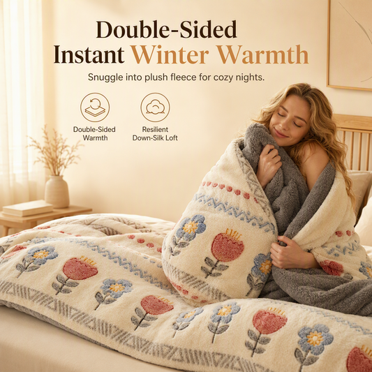 🔥 50 % de Réduction ! 🧸 Couette d'Hiver Polaire Double Face – Couette Douillette pour l'Automne et l'Hiver
